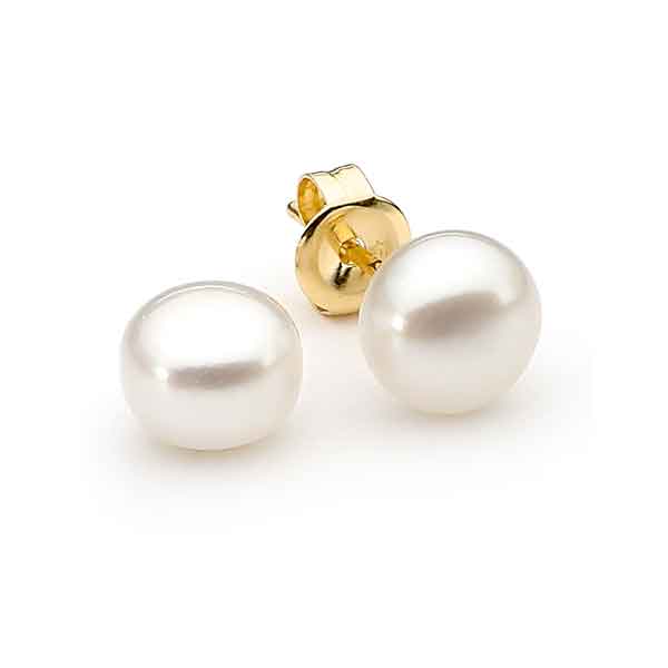 9ct Yellow Gold Luna de Stud Earrings