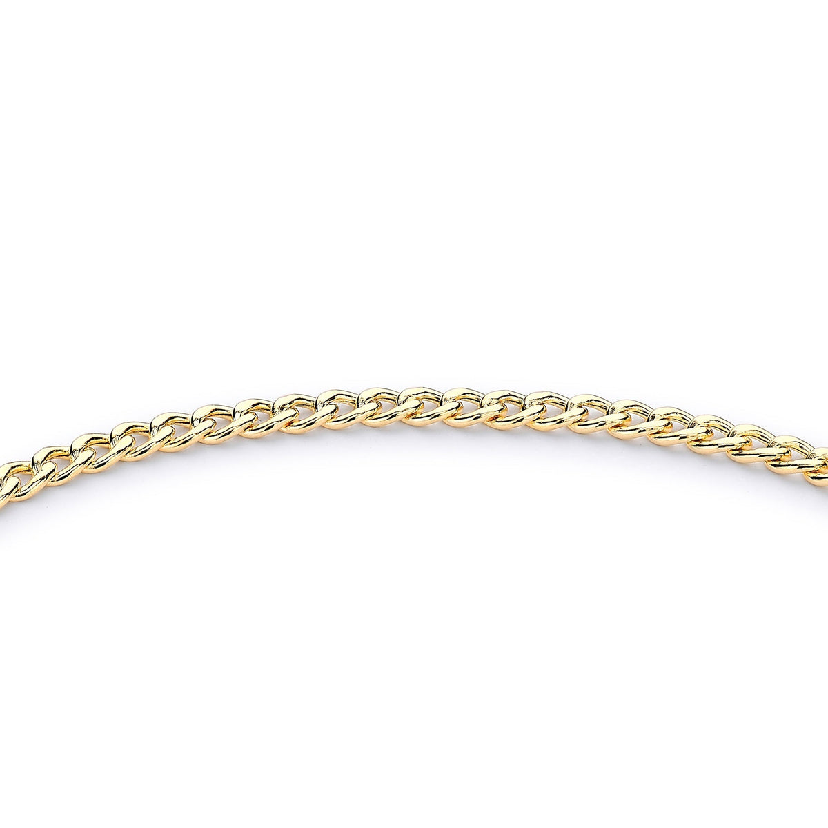 Glow 9ct Gold Hollow Curb Albert T-Bar Bracelet 19cm