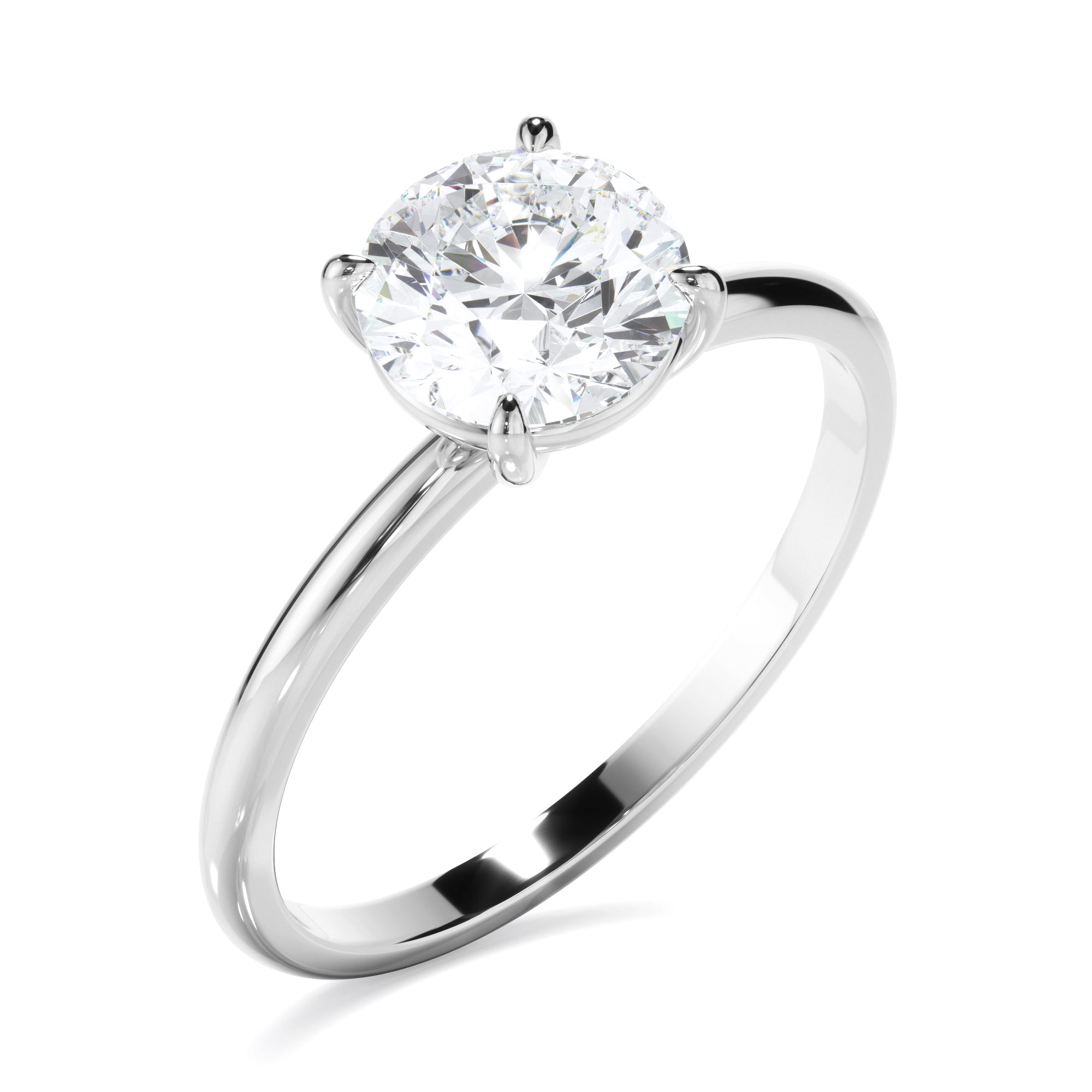 Round Brilliant Cut Diamond Solitaire Engagement Ring
