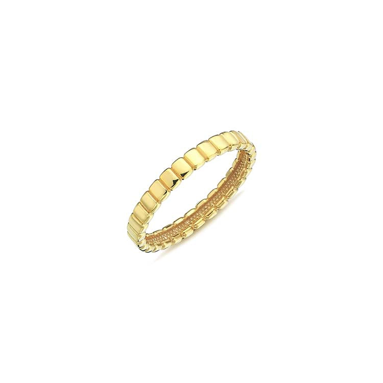 9ct Yellow Gold Ribbed Ring