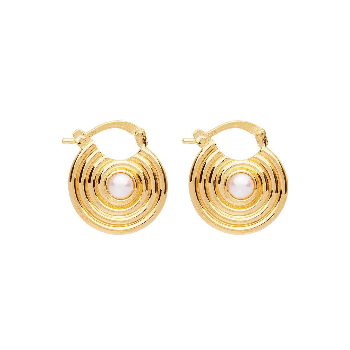 NAJO Siren's Song Yellow Gold Pearl Earrings