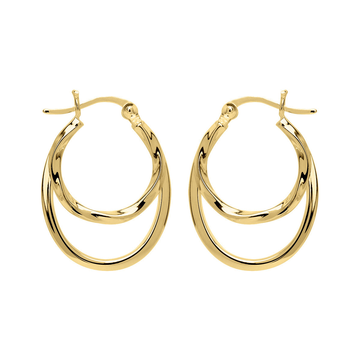 NAJO Sea of Change Yellow Gold Hoop Earrings