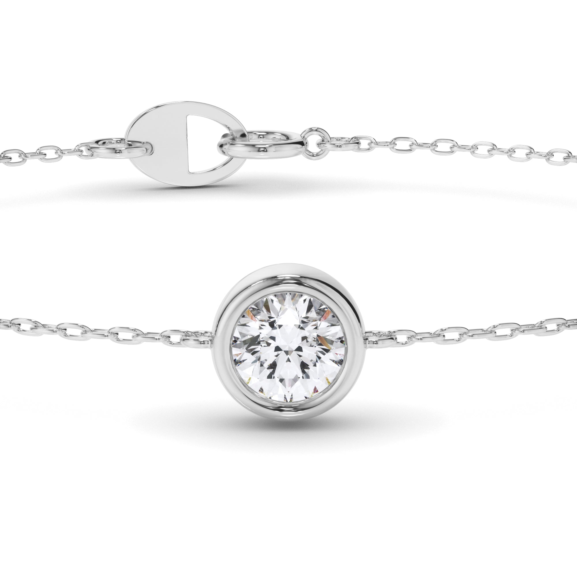 Round Brilliant Cut 3-Stone Laboratory Grown Diamond Bracelet