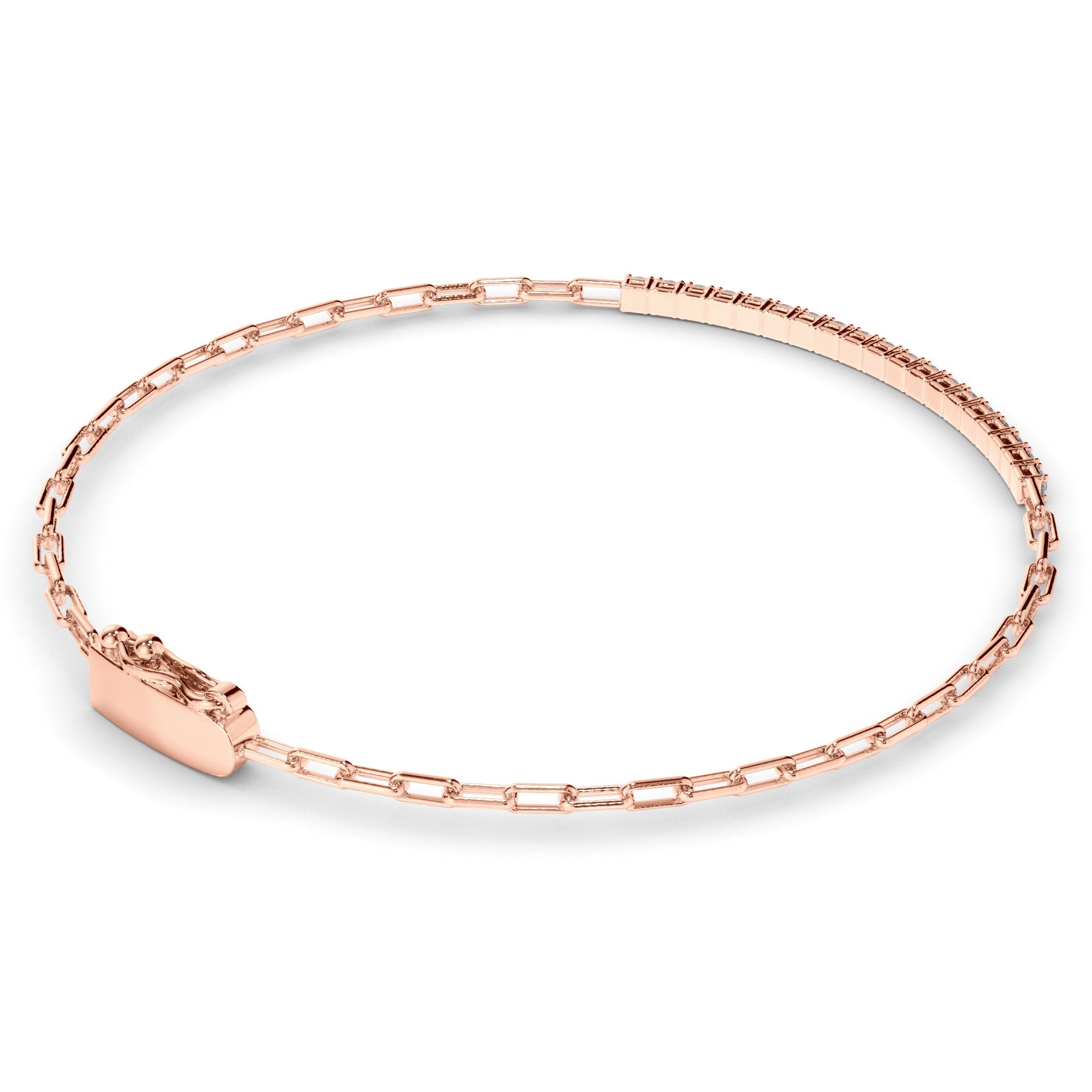 Round Brilliant Cut Laboratory Grown Diamond Tennis Bracelet