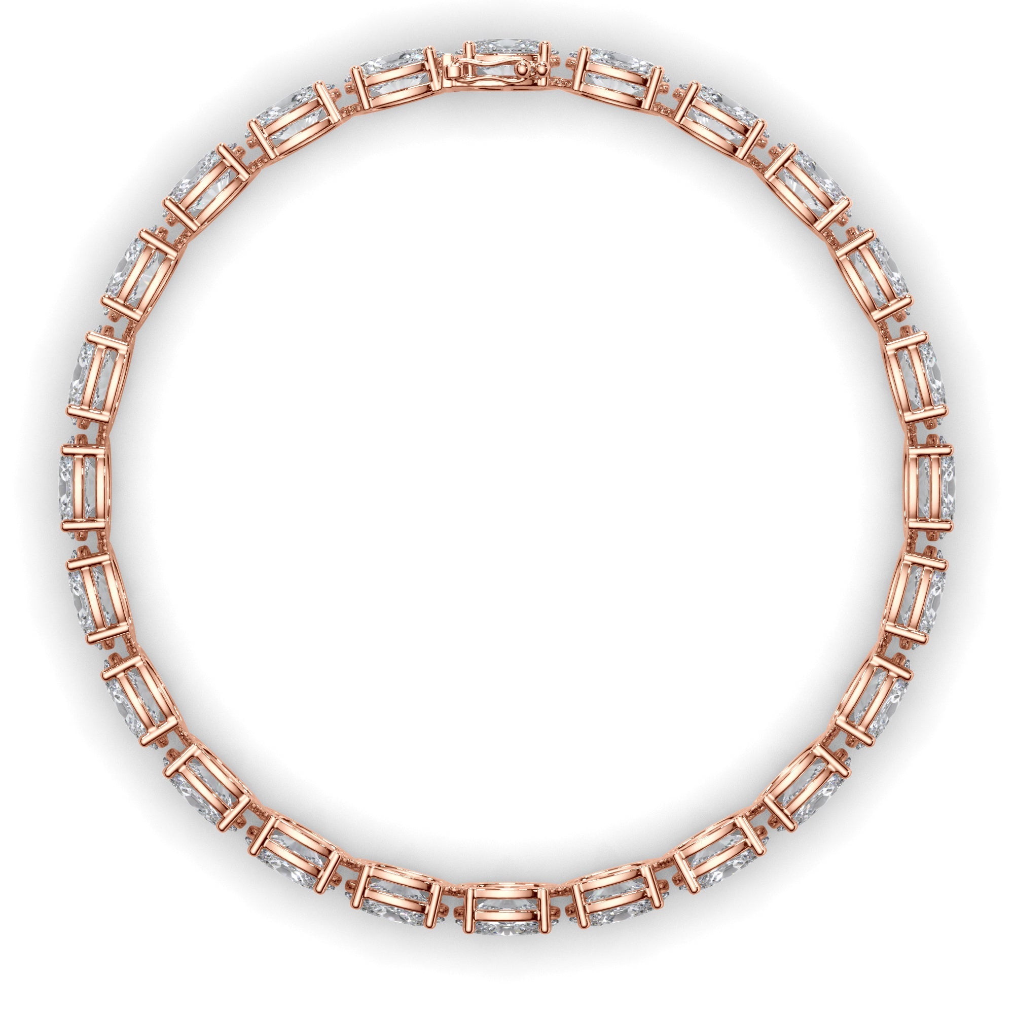 Oval Cut Laboratory Grown Diamond Tennis Bracelet