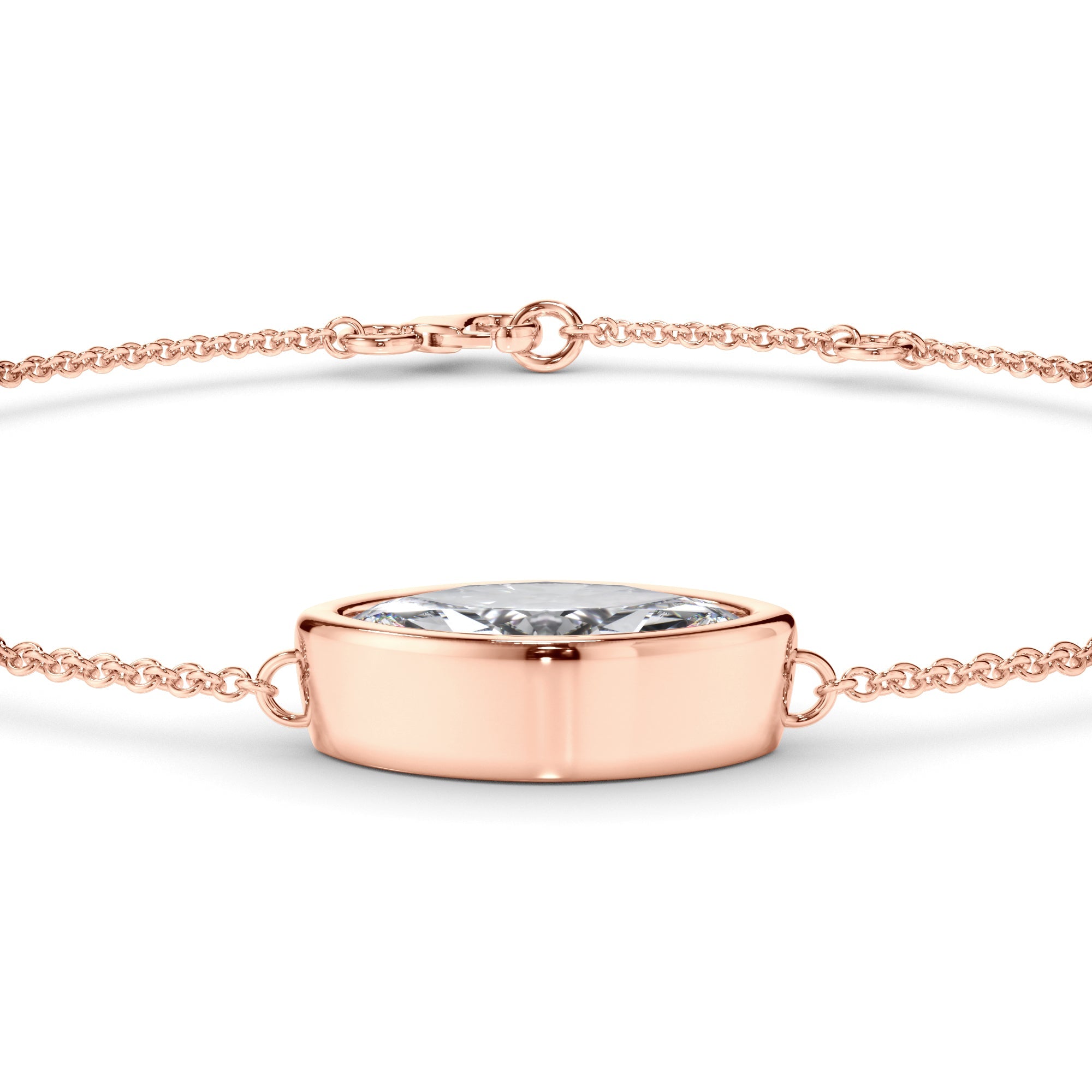 Marquise Cut Diamond Bezel Set Bracelet