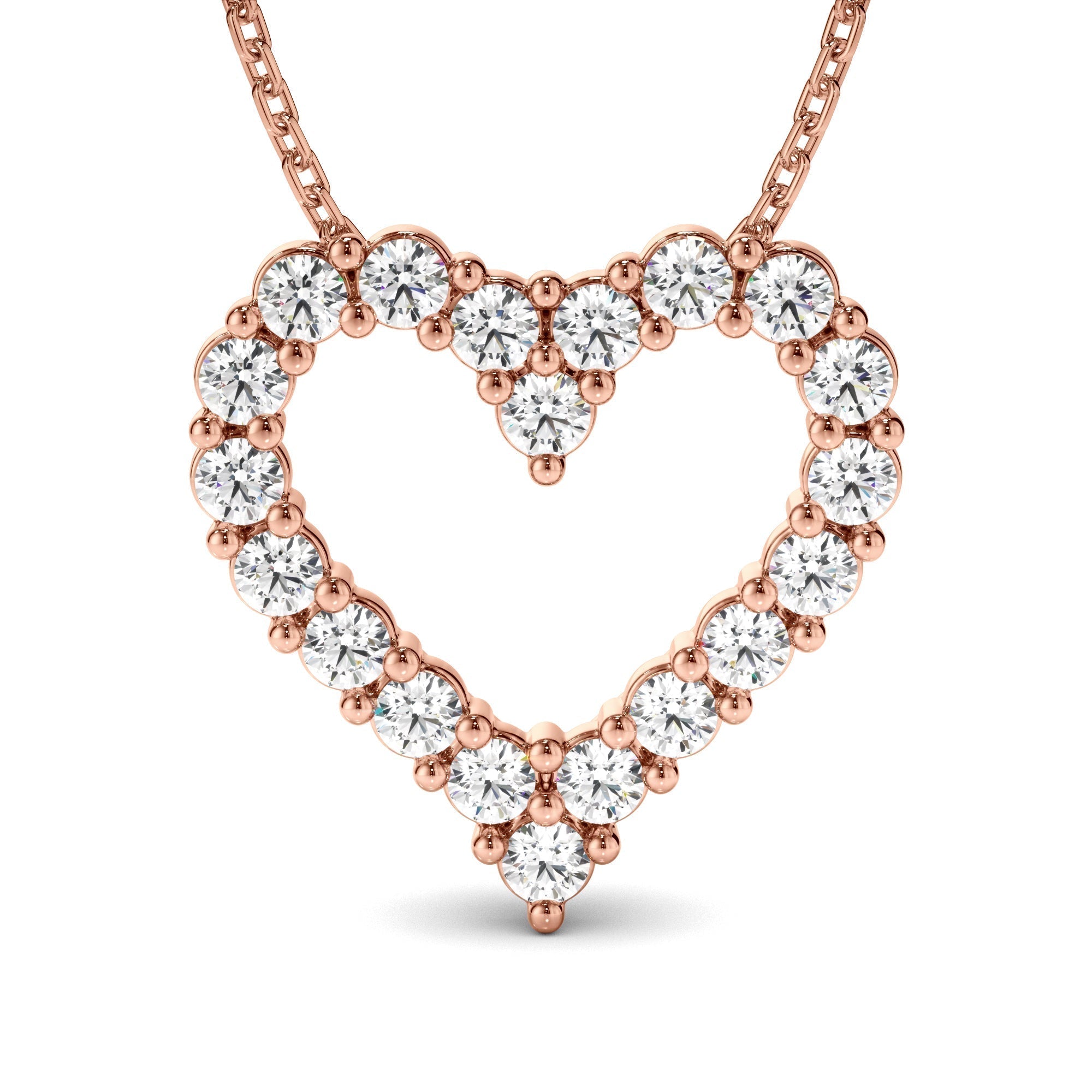 Diamond Heart-Shaped Pendant