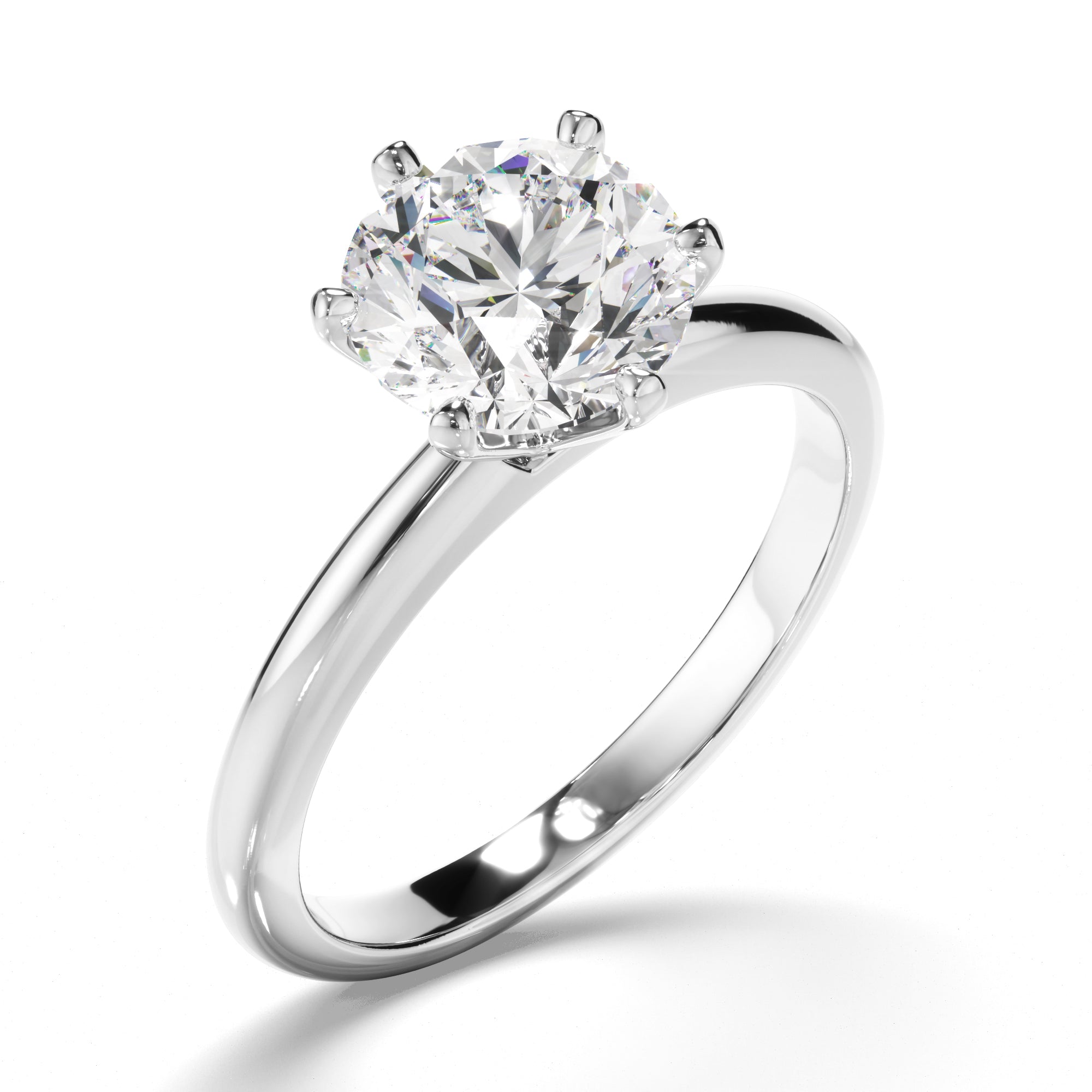 Round Brilliant Cut Diamond Solitaire Engagement Ring