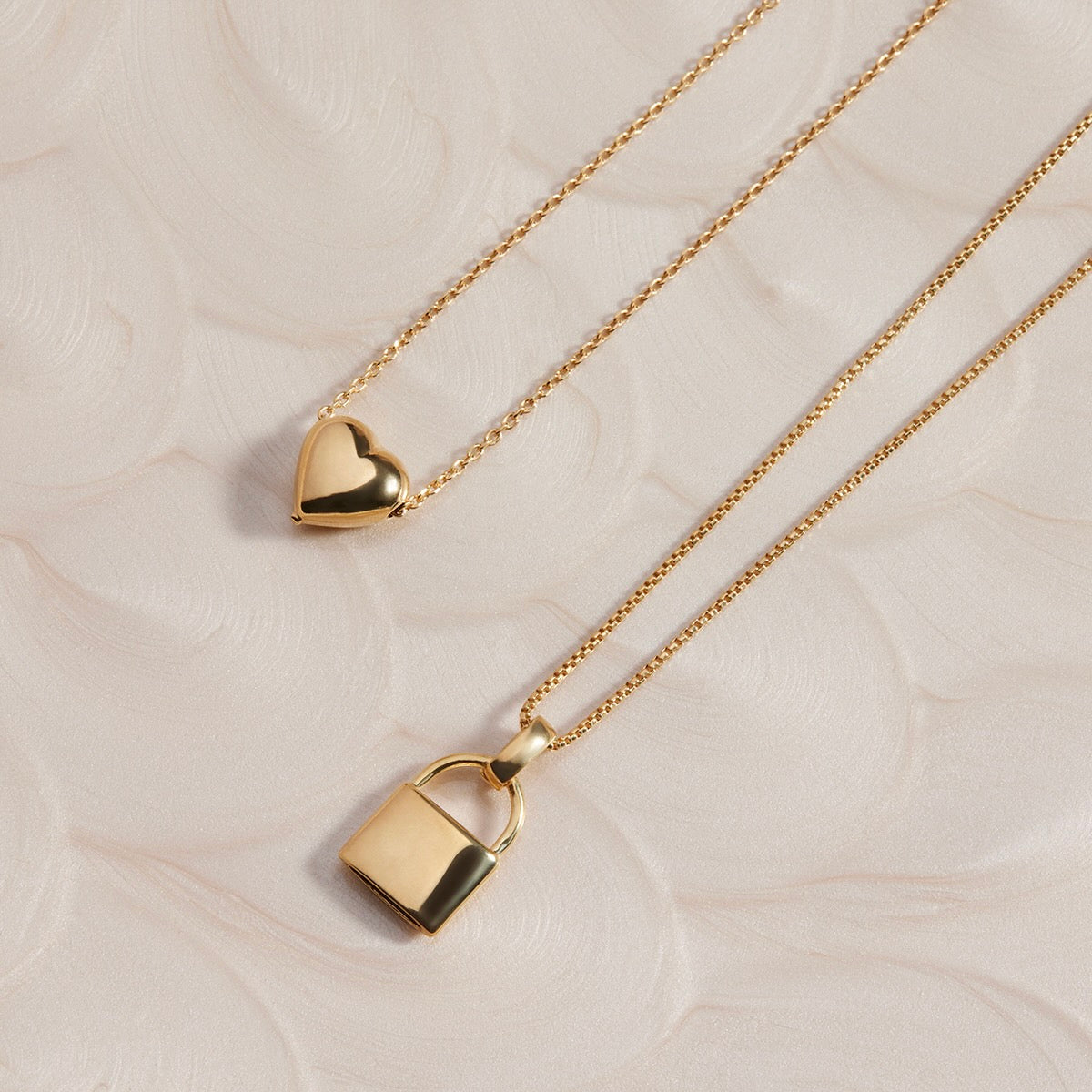 NAJO Amore Yellow Gold Charm Necklace (45cm)