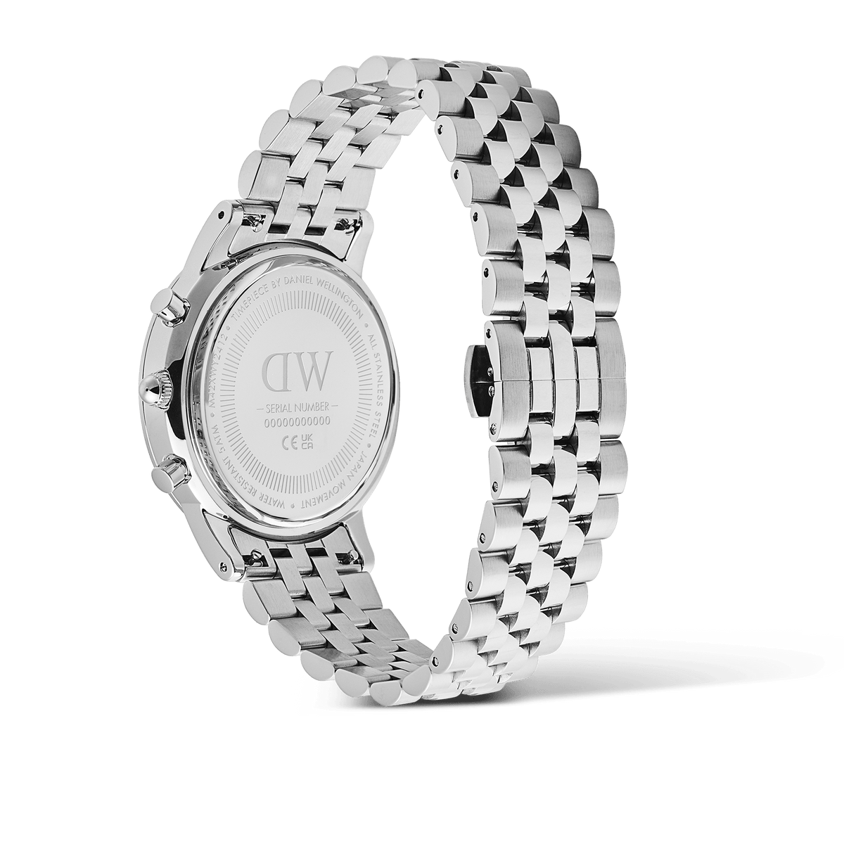 Daniel Wellington Iconic Chronograph Arch 5-Link Onyx Panda Silver