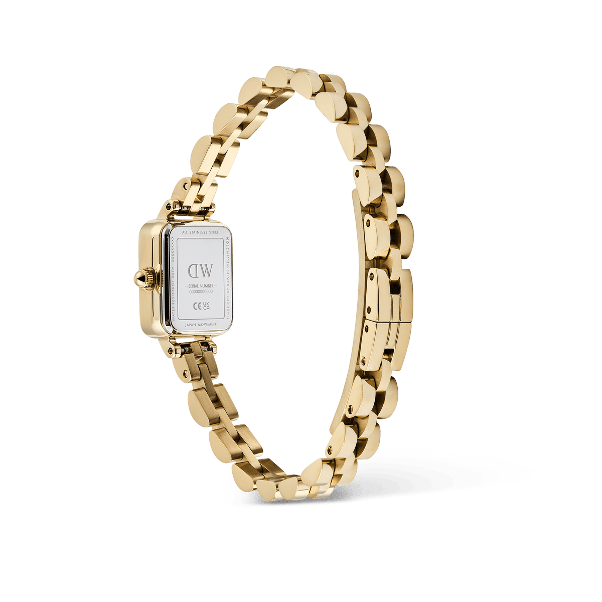 Daniel Wellington Quadro Mini Arch 3-link White Sunray Gold