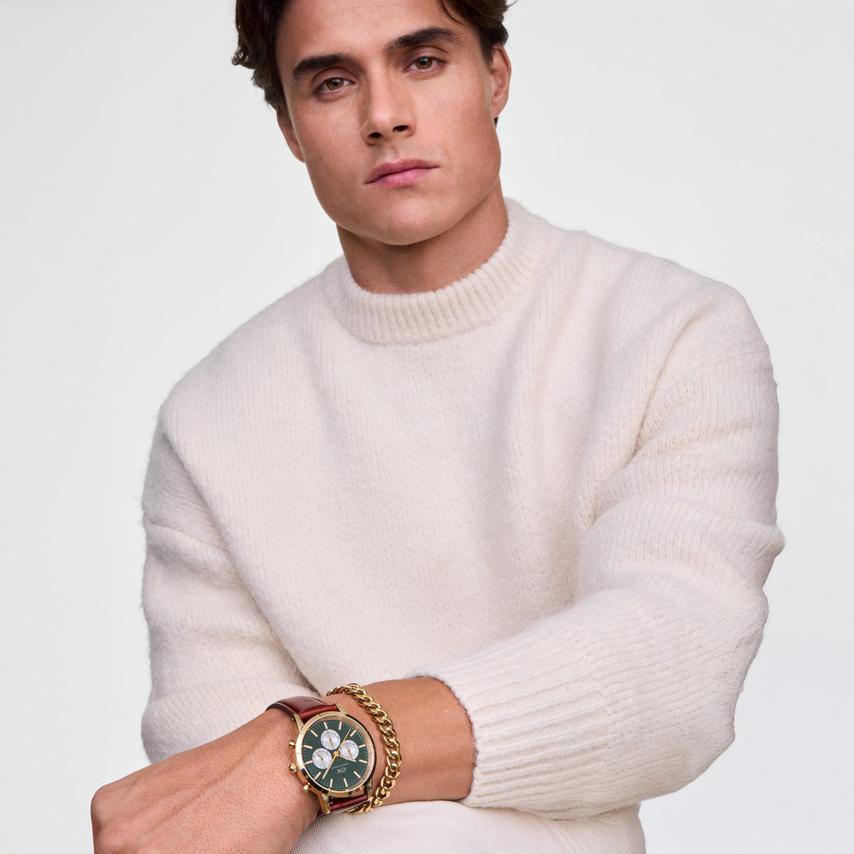 Daniel Wellington Ellipse Cuban Chain Bracelet Gold