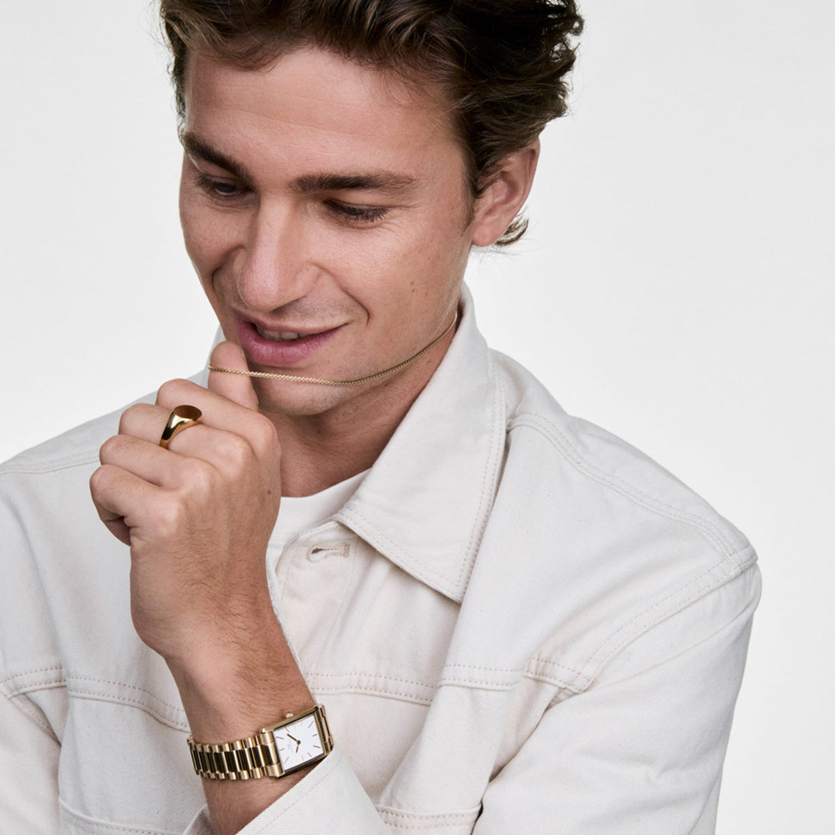 Daniel Wellington Tide Mesh Necklace Gold 2.8