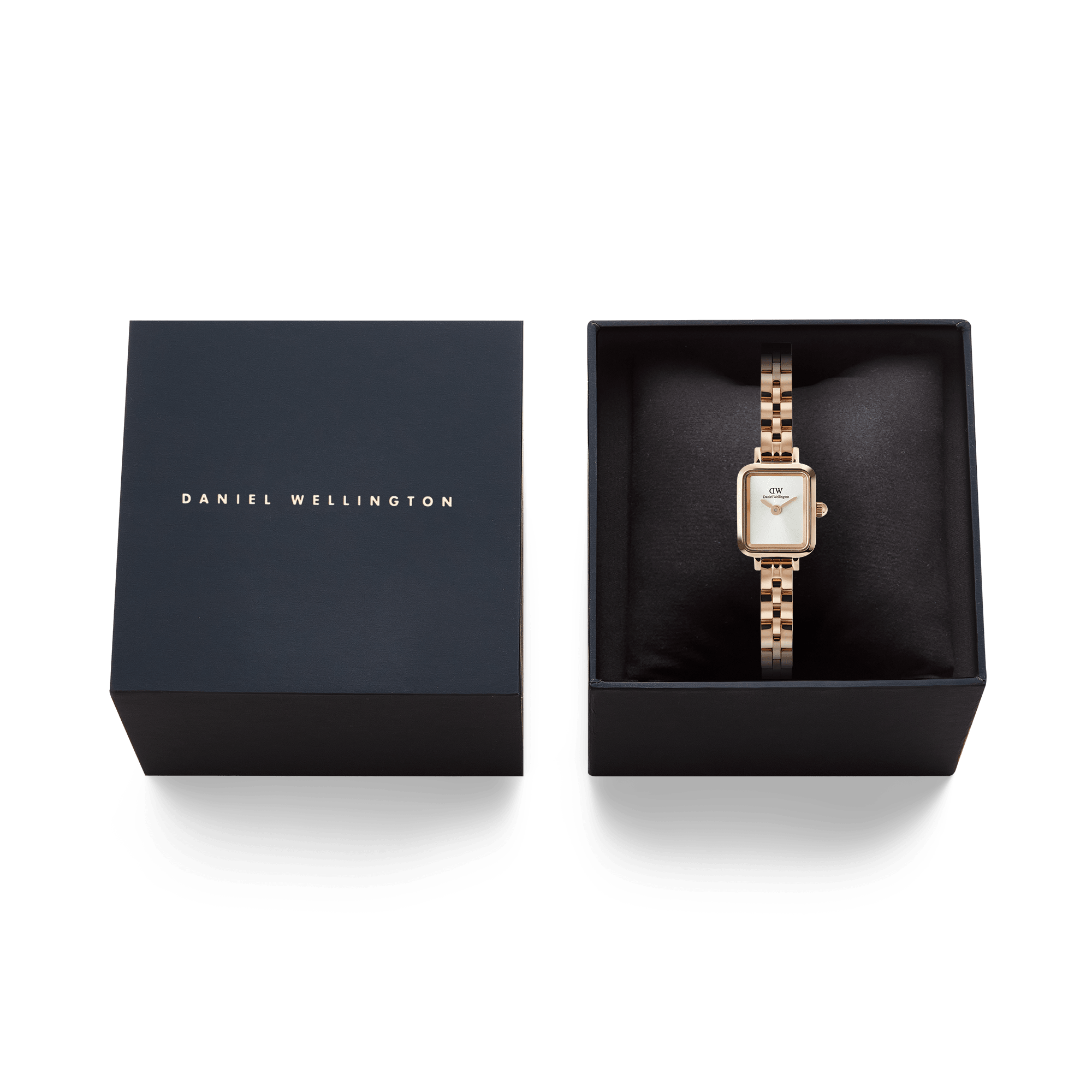 Daniel Wellington Quadro Mini Arch 3-link White Sunray Rose Gold