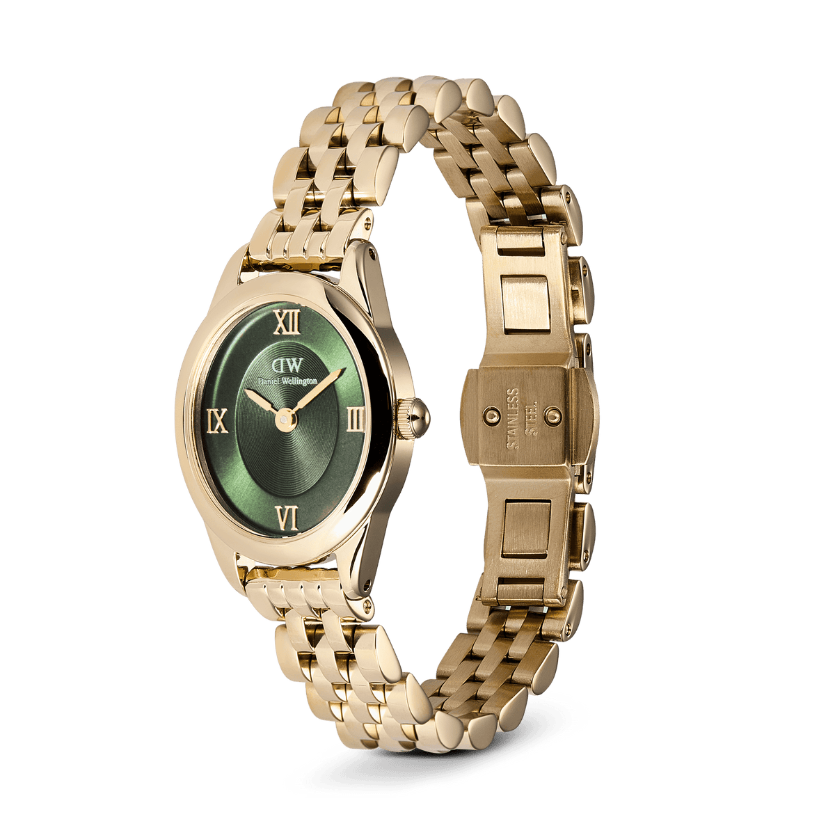 Daniel Wellington Ophelia Mini Emerald Gold Watch