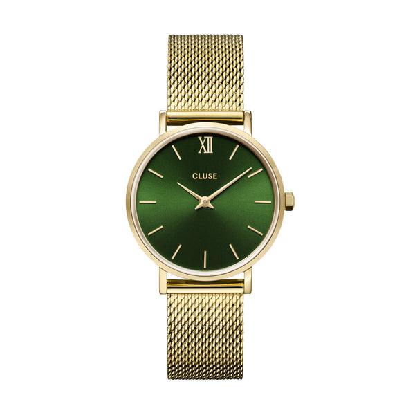 CLUSE Minuit Green  & Gold Mesh CW10206