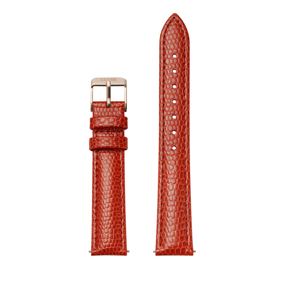CLUSE 16mm Strap Rose Gold & Coral Lizard CS12212