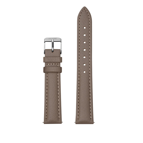 CLUSE 16mm Strap Taupe & Silver CS1408101082