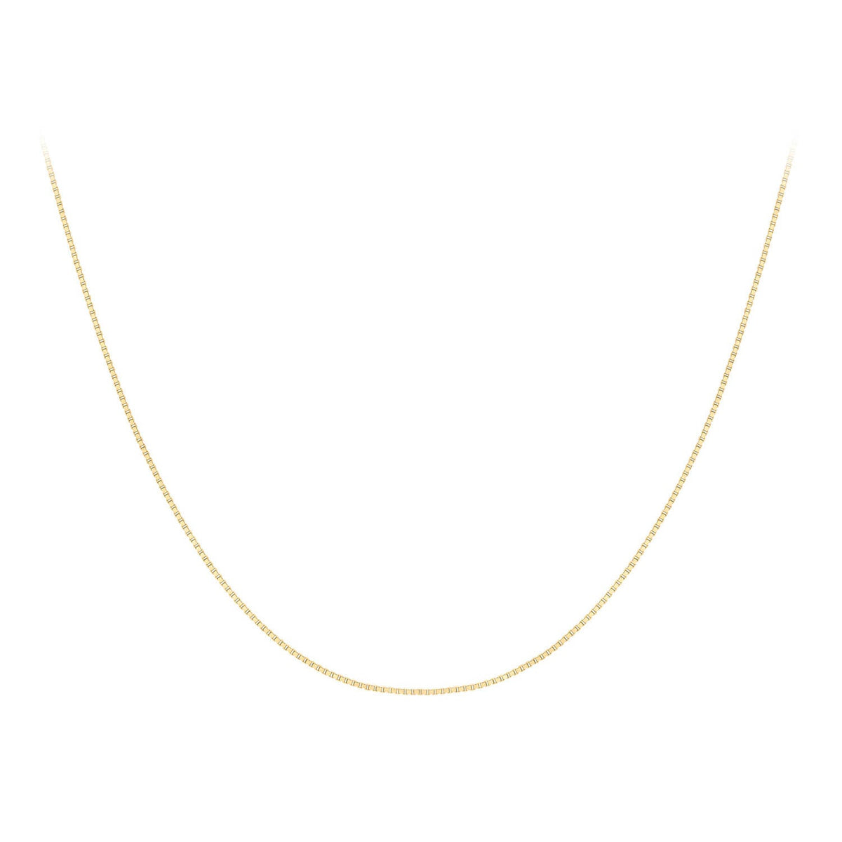 9ct Yellow Gold Solid Venetian Box Chain 40-45cm
