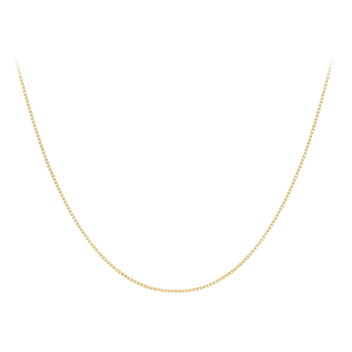 9ct Yellow Gold Solid Venetian Box Chain 45-50cm