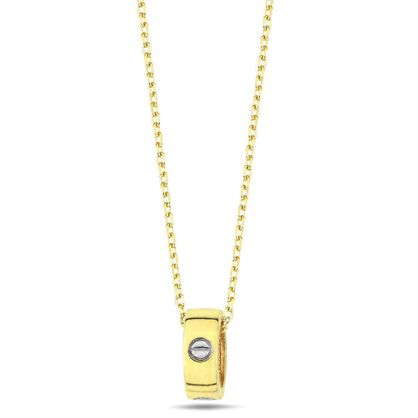 9ct Yellow Gold Lock Necklace 45cm