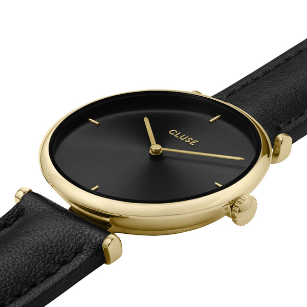 CLUSE Triomphe Gold Black / Black Leather
