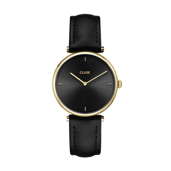 CLUSE Triomphe Gold Black / Black Leather