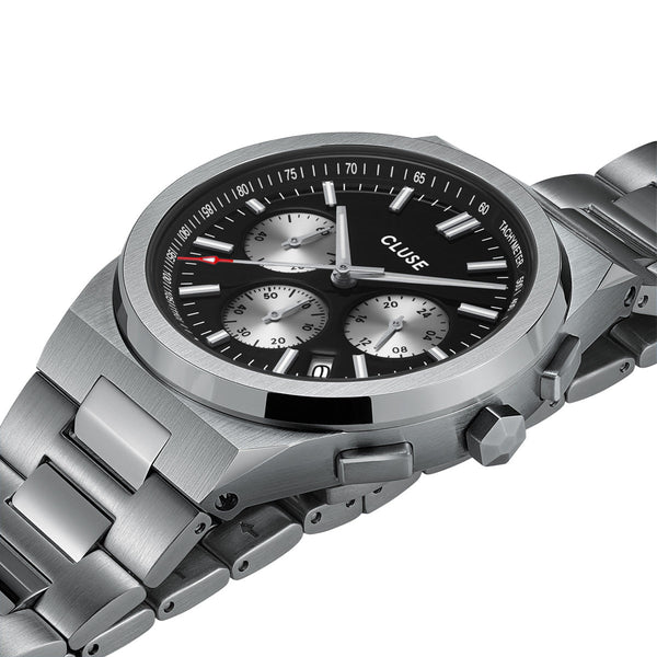 CLUSE Vigoureux Chronograph Silver/Silver Link CW20807