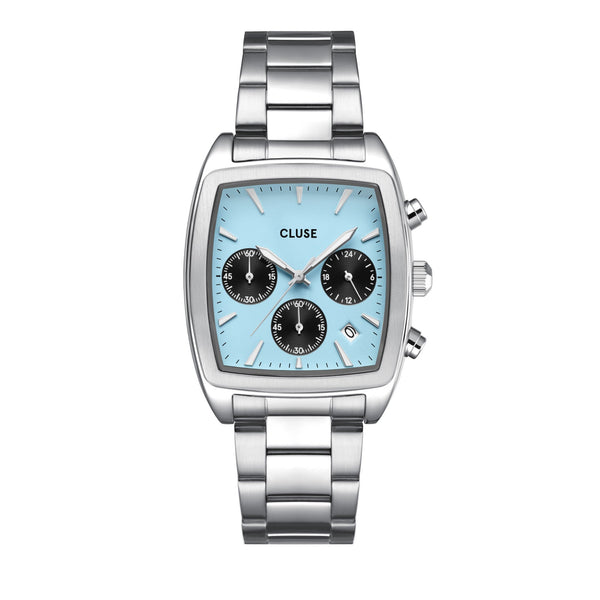 CLUSE Quartaut Chrono Blue/Silver Link