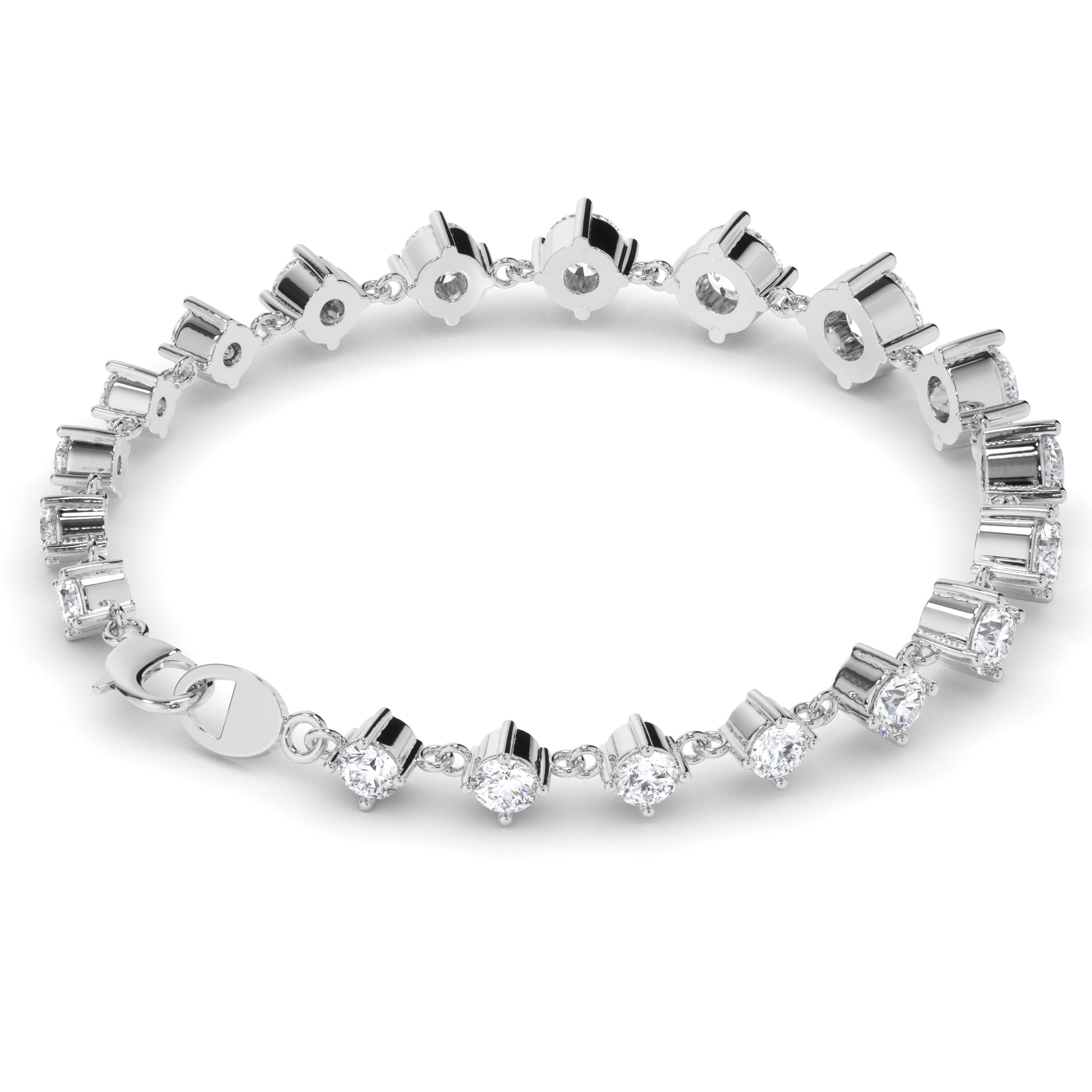 Round Brilliant Cut Laboratory Grown Diamond Tennis Bracelet