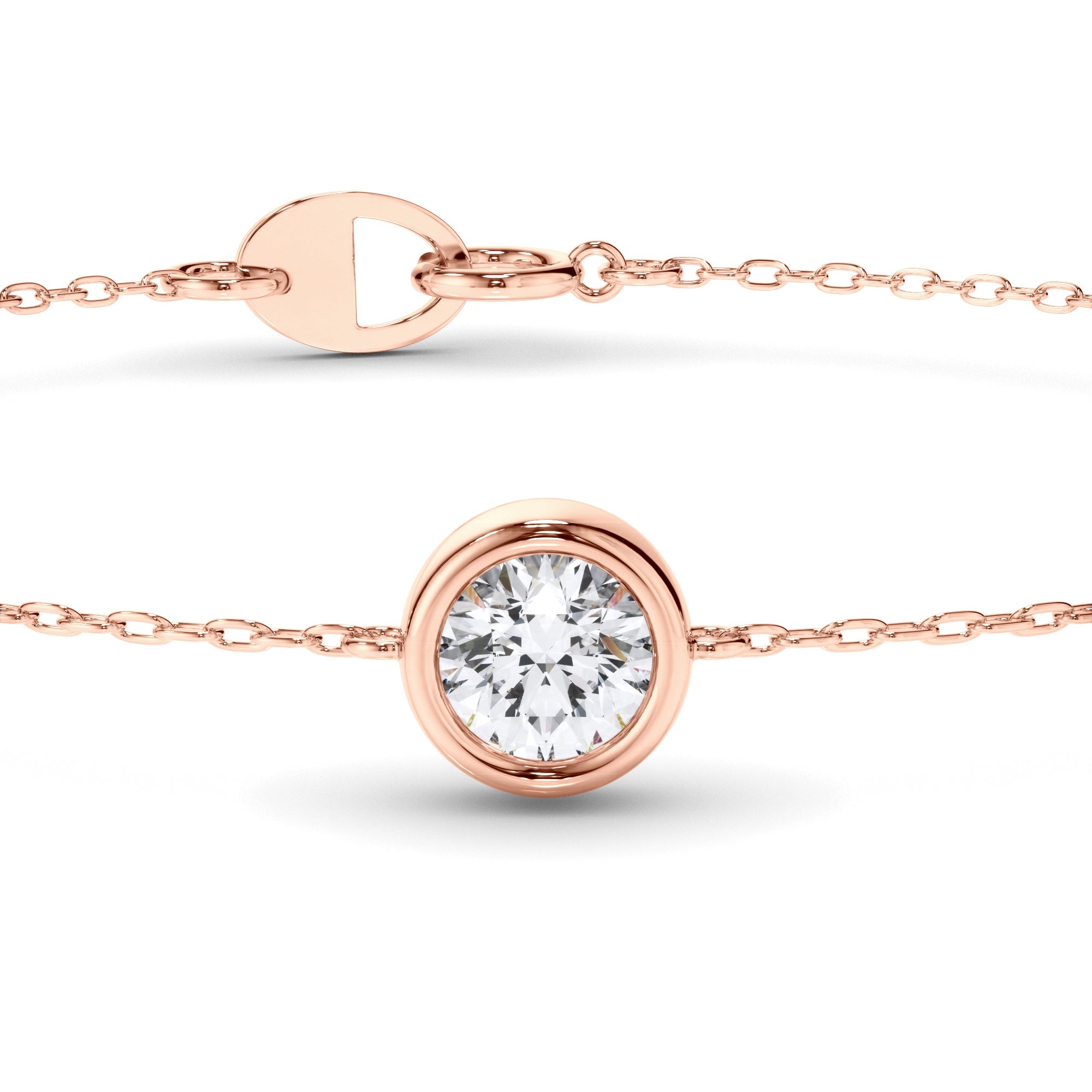 Round Brilliant Cut 3-Stone Laboratory Grown Diamond Bracelet