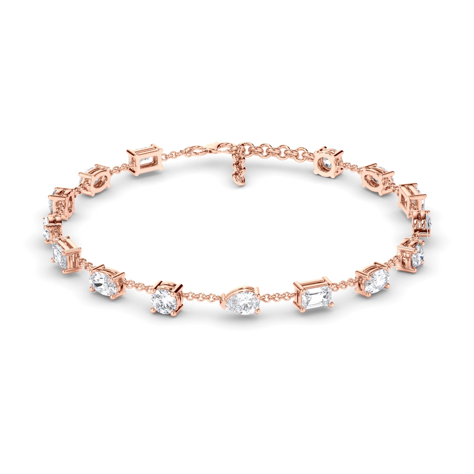 Multi-Shape Laboratory Grown Diamond Tennis Bracelet