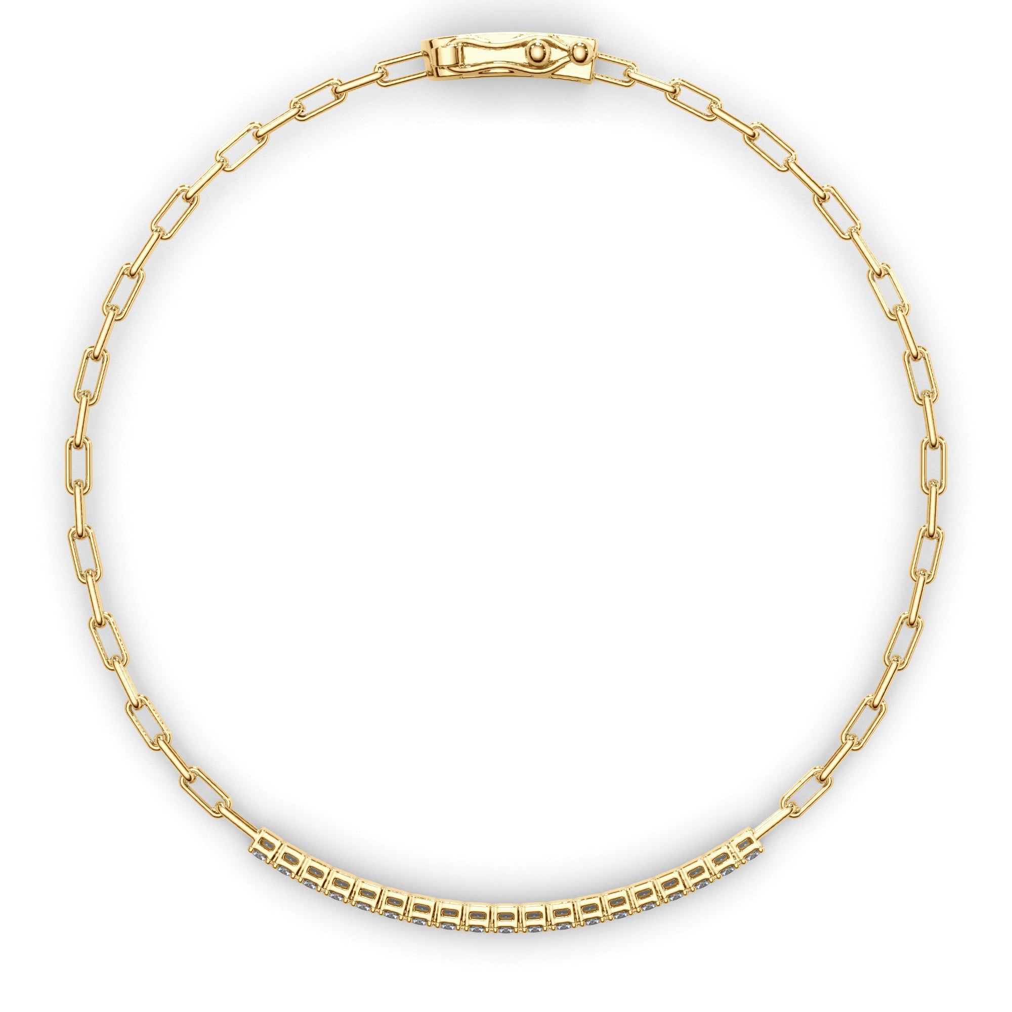 Round Brilliant Cut Natural Mined Diamond Tennis Bracelet