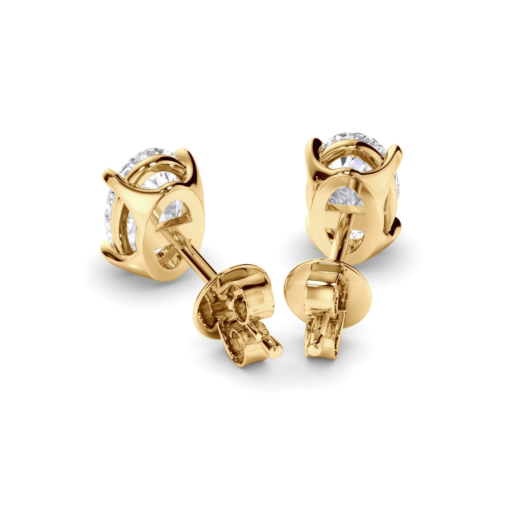 Oval Cut Diamond Stud Earrings