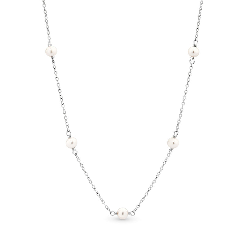 Sterling Silver Elodie Pearl Necklace