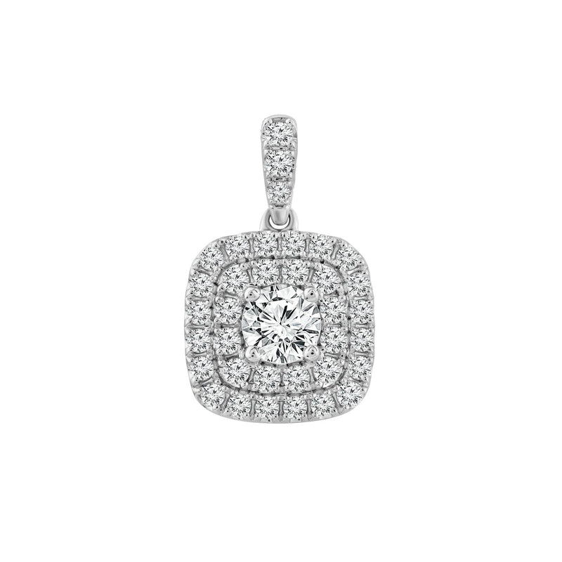 1.00ct Lab Grown Diamond Pendant in 18ct White Gold