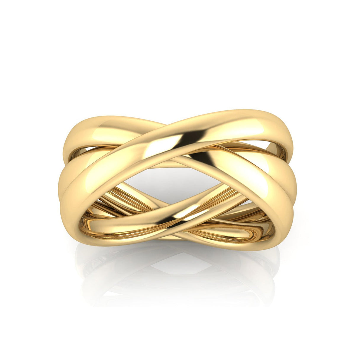 22ct Gold Vermeil Triple Ring