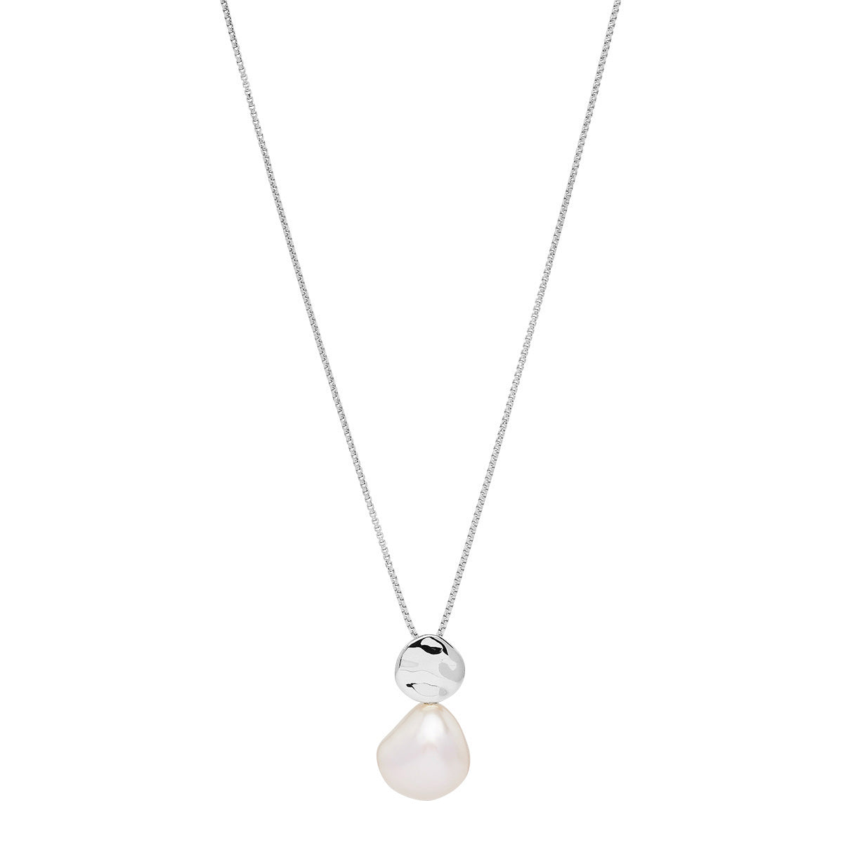 NAJO Renaissance Silver Pearl Necklace (45cm+ext)