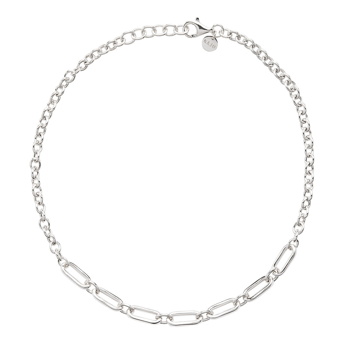 NAJO Sentiero Silver Chain Necklace  (45cm+ext)