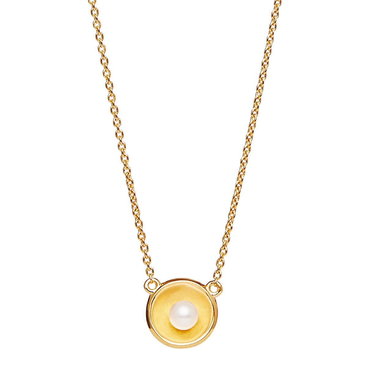 NAJO Capri Yellow Gold Pearl Necklace (45cm+ext)