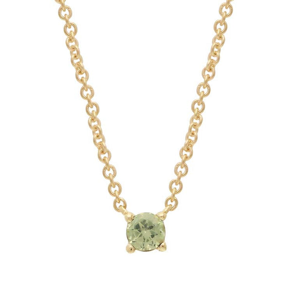 Peridot Necklace 40-45cm in 9ct Yellow Gold