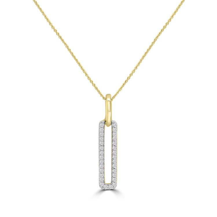 Diamond Necklace 40-45cm with 0.13ct Diamonds in 9ct Yellow Gold
