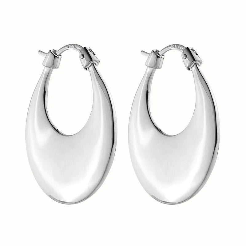 NAJO Cresence Hoop Silver Earrings