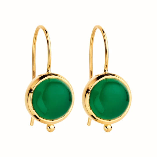 NAJO Garland Gold Green Onyx Earrings