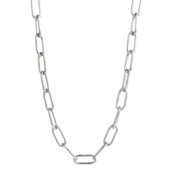NAJO Vista Large Link Silver Necklace