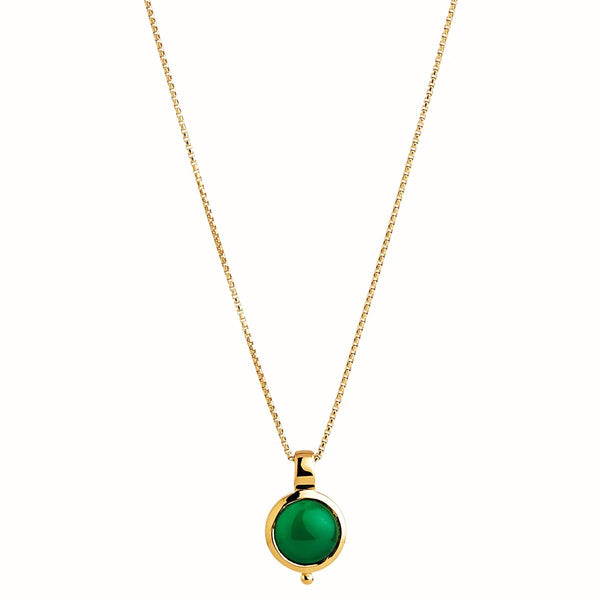 NAJO Garland Yellow Gold Green Onyx Necklace