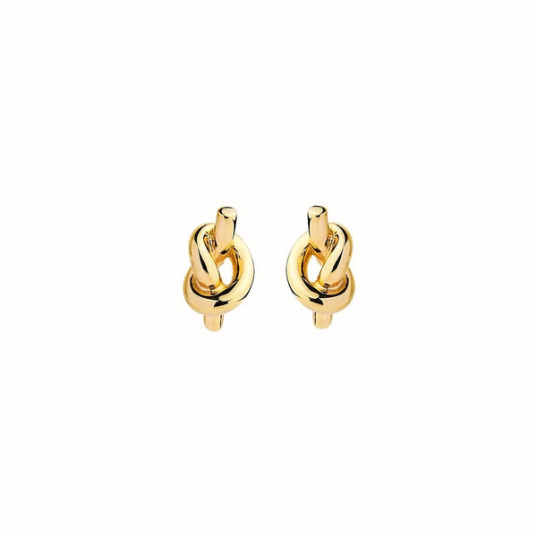 NAJO Nature's Knot Stud Gold Earrings