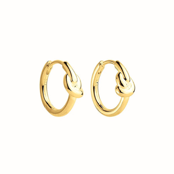 NAJO Nature's Knot Huggie Gold Earrings