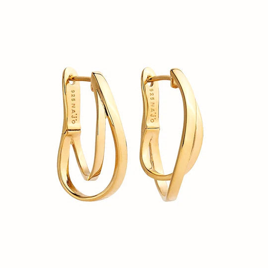 NAJO Fountain Hoop Gold Earrings
