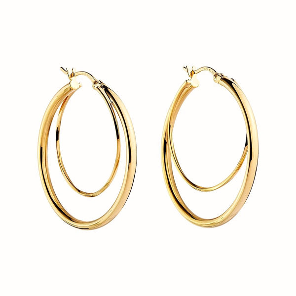NAJO Whirlpool Hoop Gold Earrings